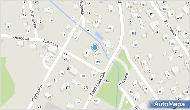 Warszawa, Spadowa, 2, mapa Warszawy