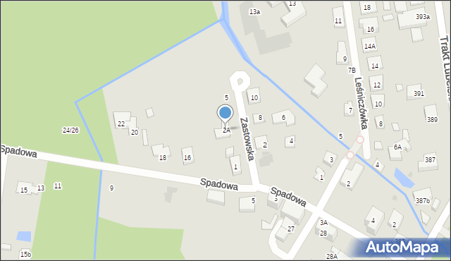 Warszawa, Spadowa, 2A, mapa Warszawy