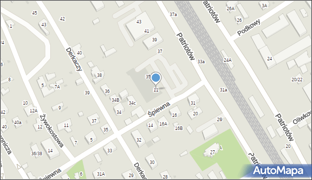 Warszawa, Śpiewna, 11, mapa Warszawy