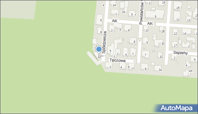 Warszawa, Spółdzielcza, 12, mapa Warszawy