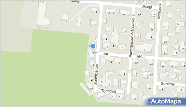 Warszawa, Spółdzielcza, 6, mapa Warszawy