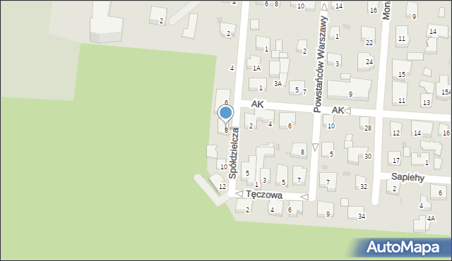 Warszawa, Spółdzielcza, 8, mapa Warszawy