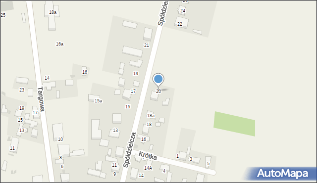 Wartkowice, Spółdzielcza, 20, mapa Wartkowice