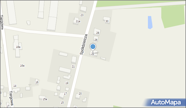 Wartkowice, Spółdzielcza, 22, mapa Wartkowice