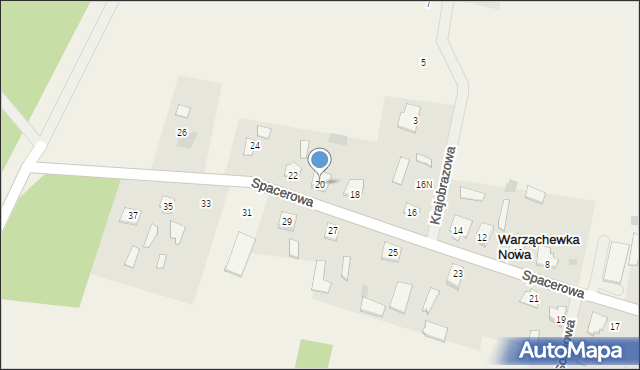 Warząchewka Nowa, Spacerowa, 20, mapa Warząchewka Nowa