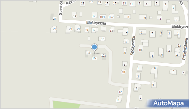 Wasilków, Spożywcza, 10d, mapa Wasilków