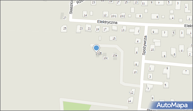 Wasilków, Spożywcza, 10f, mapa Wasilków