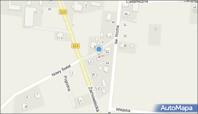 Werblinia, Spokojna, 1a, mapa Werblinia