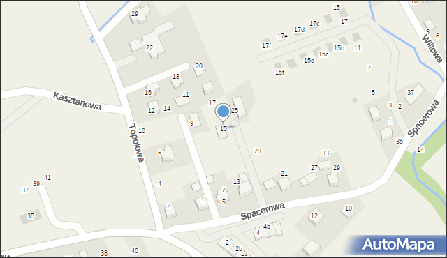 Więckowice, Spacerowa, 15, mapa Więckowice