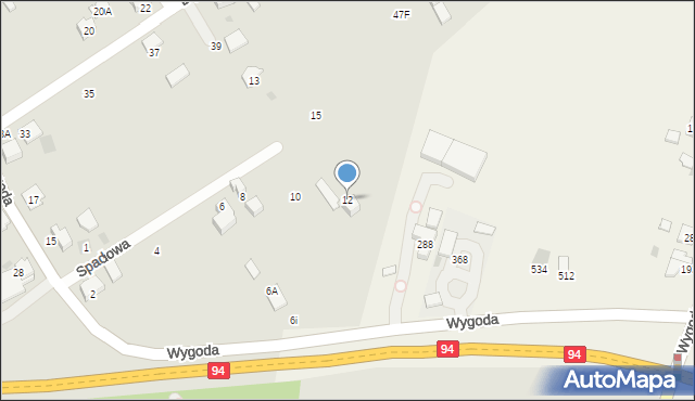 Wieliczka, Spadowa, 12, mapa Wieliczka