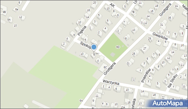 Wieliczka, Spokojna, 6, mapa Wieliczka