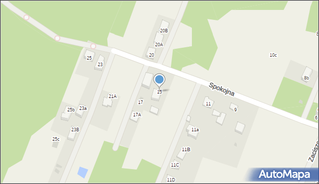 Wieliszew, Spokojna, 15, mapa Wieliszew