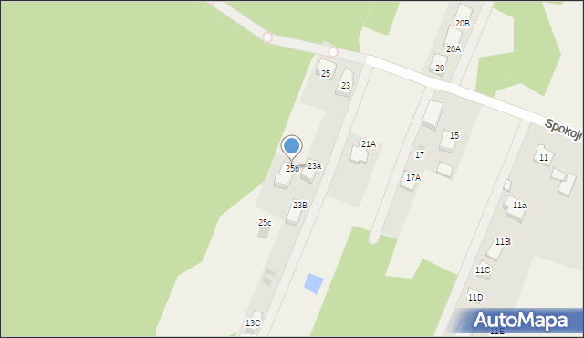 Wieliszew, Spokojna, 25b, mapa Wieliszew