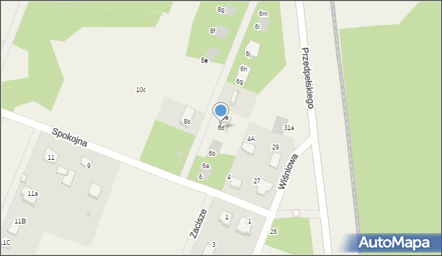 Wieliszew, Spokojna, 6d, mapa Wieliszew