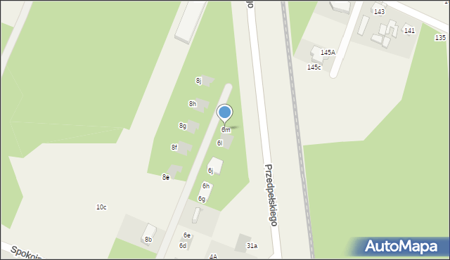 Wieliszew, Spokojna, 6m, mapa Wieliszew