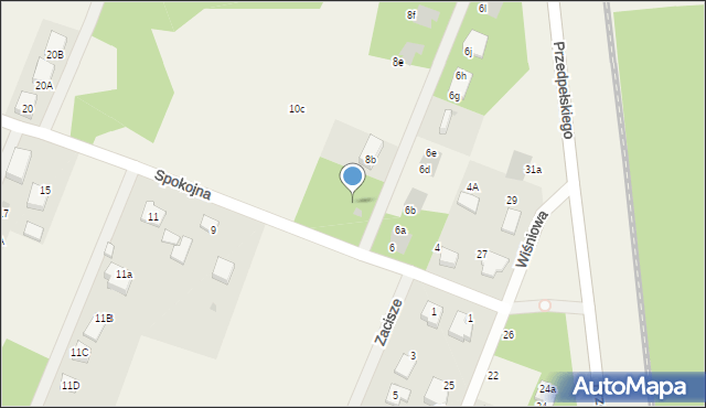 Wieliszew, Spokojna, 8a, mapa Wieliszew