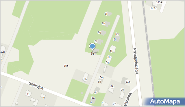 Wieliszew, Spokojna, 8e, mapa Wieliszew