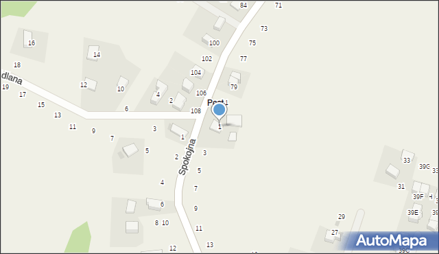 Wielka Wieś, Spokojna, 1, mapa Wielka Wieś