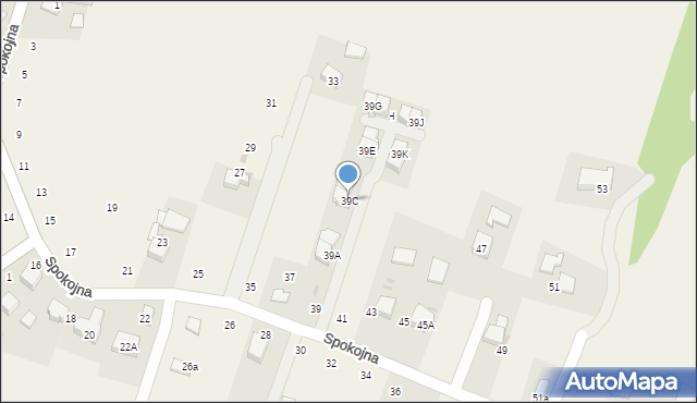 Wielka Wieś, Spokojna, 39C, mapa Wielka Wieś