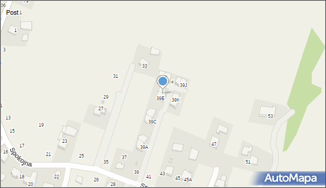Wielka Wieś, Spokojna, 39F, mapa Wielka Wieś