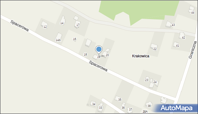 Wieprz, Spacerowa, 19, mapa Wieprz