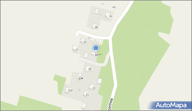 Wierzchowie, Spacerowa, 29, mapa Wierzchowie