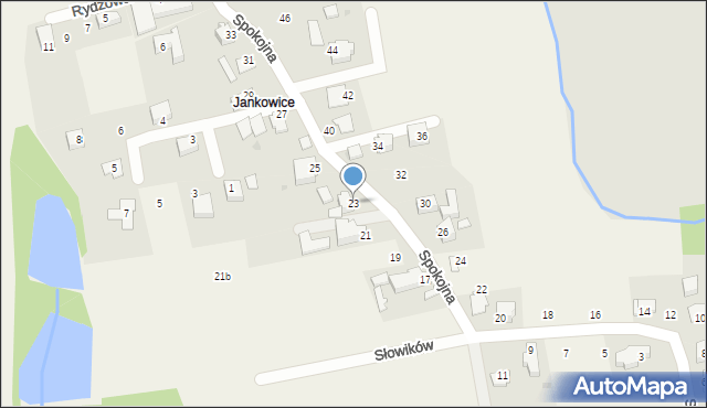Wilamowice, Spokojna, 23, mapa Wilamowice