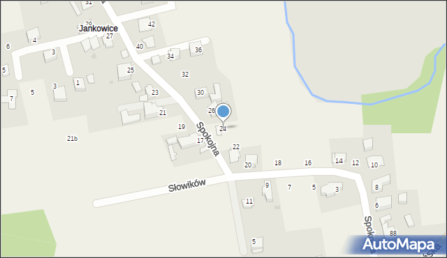 Wilamowice, Spokojna, 24, mapa Wilamowice