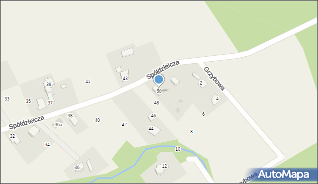 Wilamowice, Spółdzielcza, 50, mapa Wilamowice