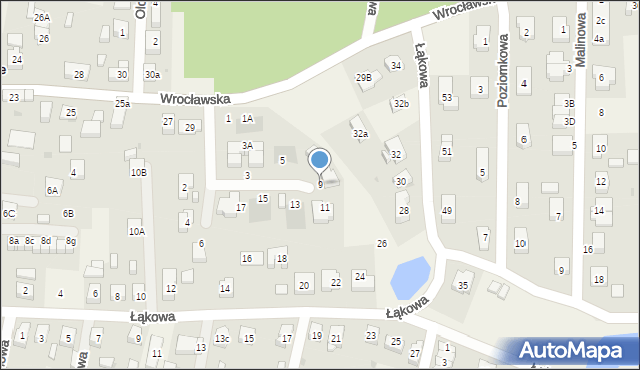 Wilczyce, Spokojna, 9, mapa Wilczyce