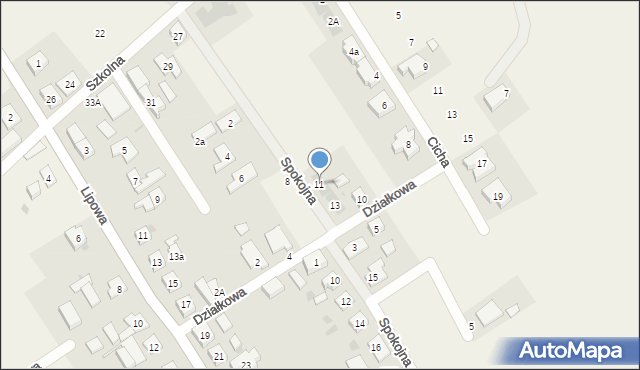 Wilkowice, Spokojna, 11, mapa Wilkowice