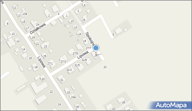 Wilkowice, Spokojna, 18, mapa Wilkowice