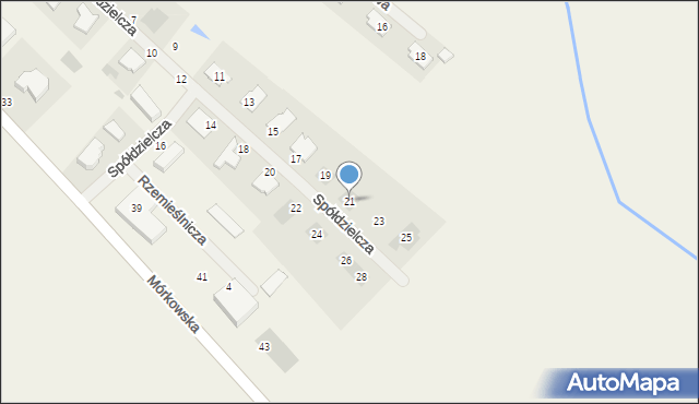 Wilkowice, Spółdzielcza, 21, mapa Wilkowice
