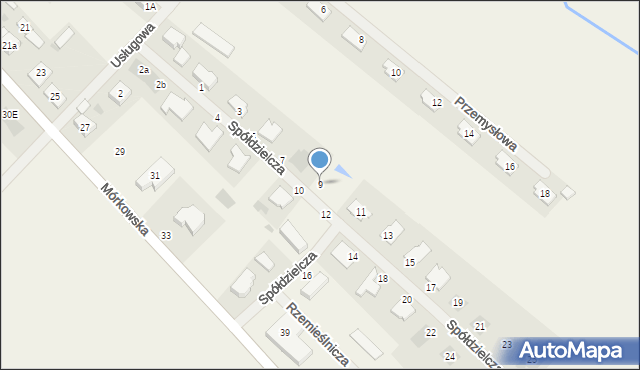 Wilkowice, Spółdzielcza, 9, mapa Wilkowice