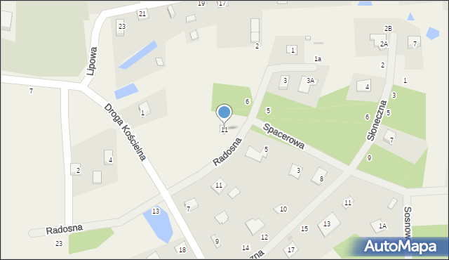 Wincentówek, Spacerowa, 11, mapa Wincentówek