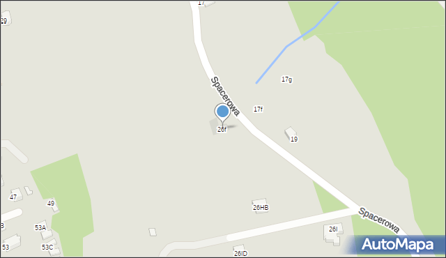 Wisła, Spacerowa, 26f, mapa Wisła