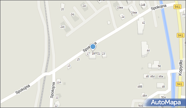 Wisła, Spokojna, 19, mapa Wisła