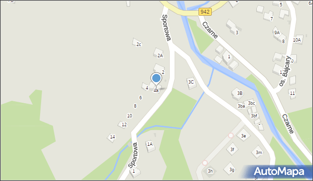 Wisła, Sportowa, 4a, mapa Wisła