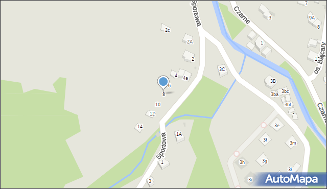 Wisła, Sportowa, 8, mapa Wisła
