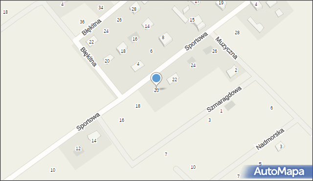 Wiślinka, Sportowa, 20, mapa Wiślinka
