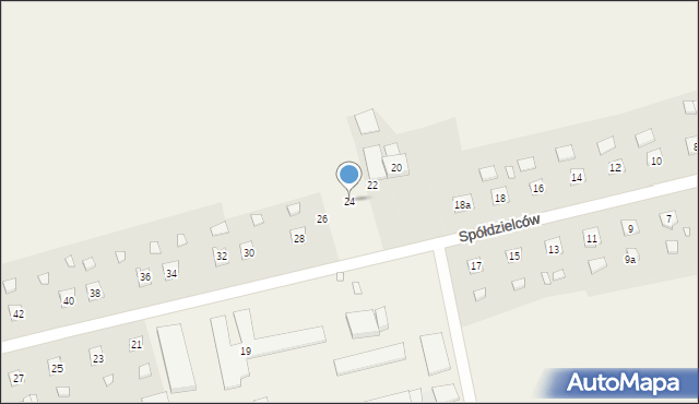 Witkowo Pierwsze, Spółdzielców, 24, mapa Witkowo Pierwsze
