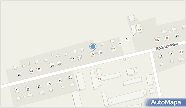 Witkowo Pierwsze, Spółdzielców, 32, mapa Witkowo Pierwsze