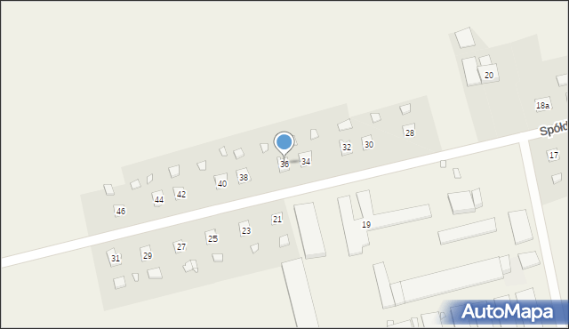 Witkowo Pierwsze, Spółdzielców, 36, mapa Witkowo Pierwsze