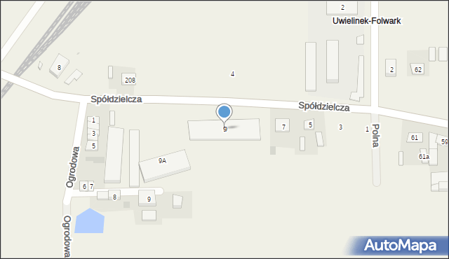 Witonia, Spółdzielcza, 9, mapa Witonia