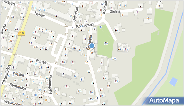 Włodawa, Spokojna, 3c, mapa Włodawa