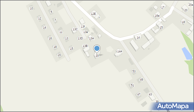 Włoszakowice, Spokojna, 13, mapa Włoszakowice