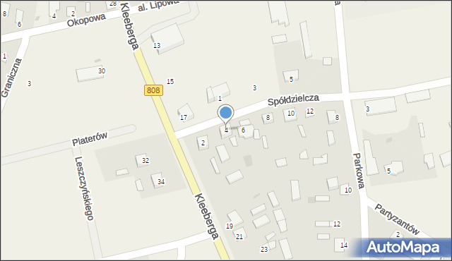 Wojcieszków, Spółdzielcza, 4, mapa Wojcieszków