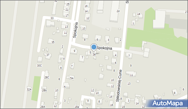 Wojkowice, Spokojna, 1a, mapa Wojkowice