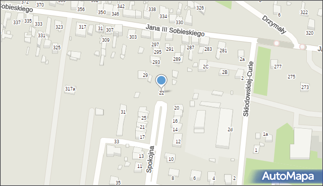 Wojkowice, Spokojna, 22, mapa Wojkowice