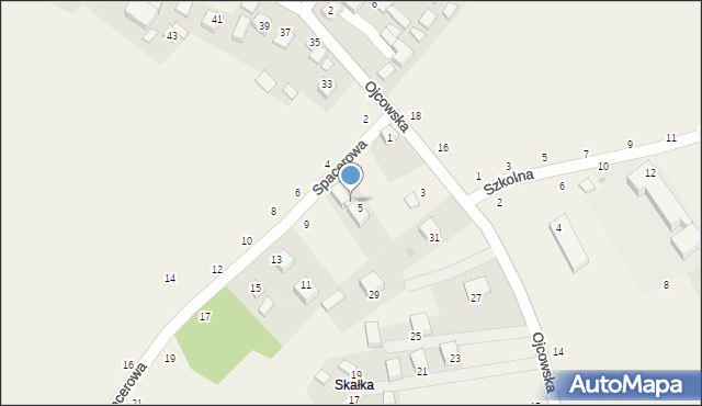 Wola Kalinowska, Spacerowa, 7, mapa Wola Kalinowska